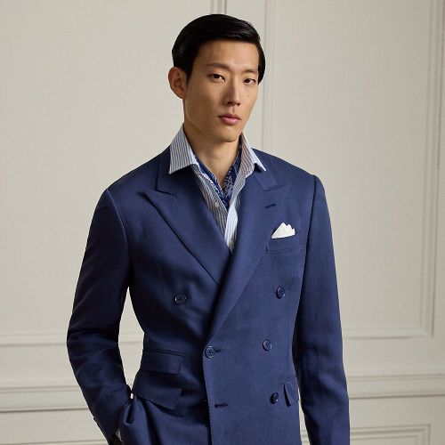 Veste Kent faite main gabardine de soie - Purple Label - Modalova