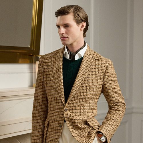 Blazer Kent à carreaux fait main - Purple Label - Modalova