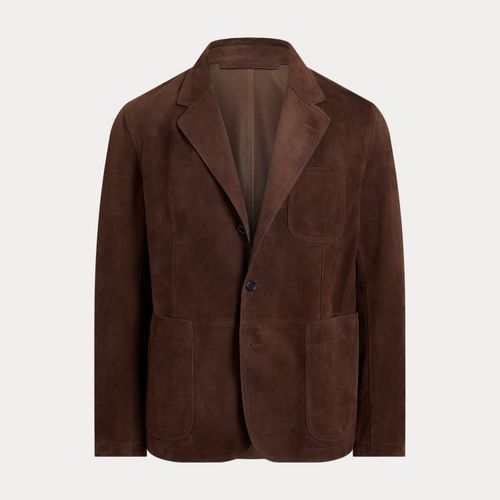 Blazer confectionné à la main en daim - Purple Label - Modalova