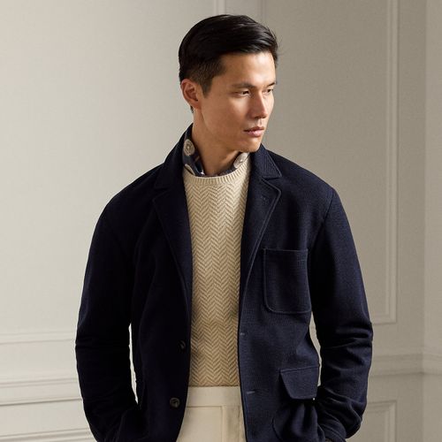 Veste laine mélangée piquée cousue main - Purple Label - Modalova