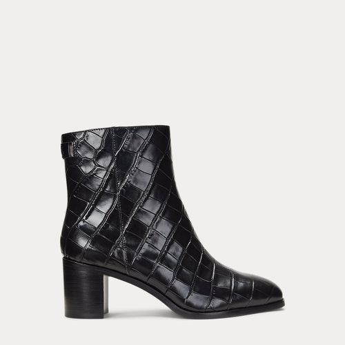 Bottines Cassie en cuir façon crocodile - Lauren - Modalova