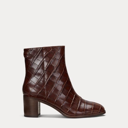 Bottines Cassie en cuir façon crocodile - Lauren - Modalova