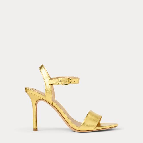 Sandales Gwen en cuir nappa métallisé - Lauren - Modalova