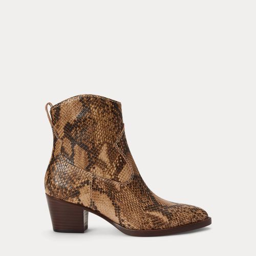 Bottines Harpher en cuir façon python - Lauren - Modalova