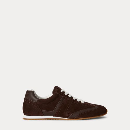 Baskets basses Dani en daim et cuir - Lauren - Modalova