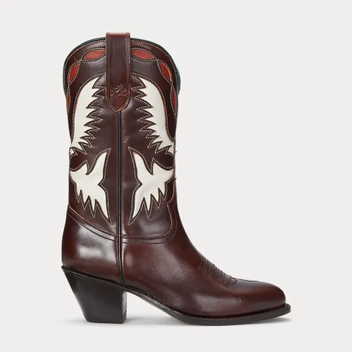 Bottes de cowboy en cuir - Polo Ralph Lauren - Modalova