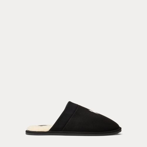 Chaussons mules Klarence en microdaim - Polo Ralph Lauren - Modalova