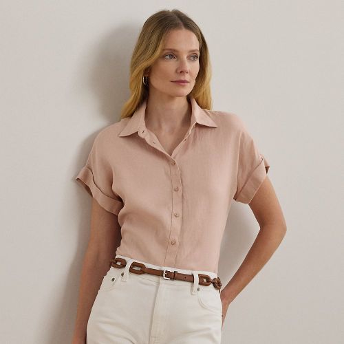 Chemise décontractée manches courtes lin - Lauren - Modalova