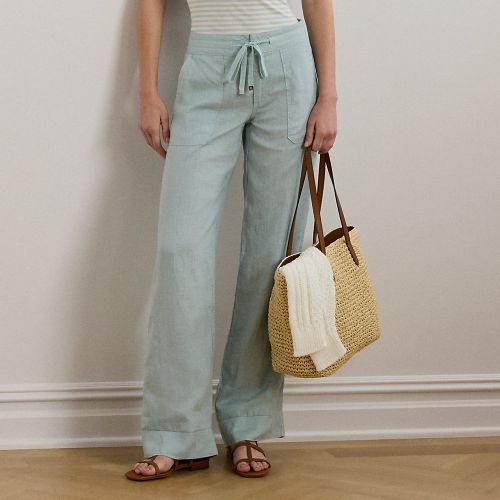 Pantalon jambe large en lin - Lauren - Modalova