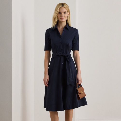 Robe-chemise ceinturée en coton mélangé - Lauren - Modalova