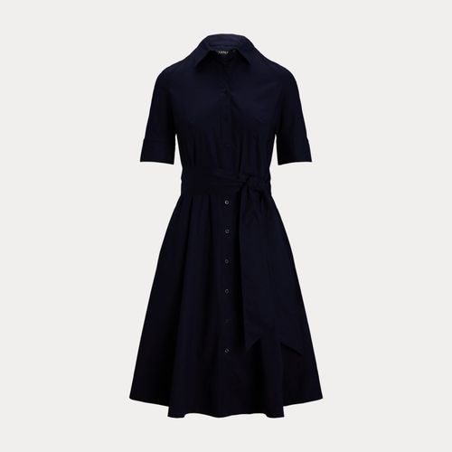 Robe-chemise ceinturée en coton mélangé - Lauren - Modalova