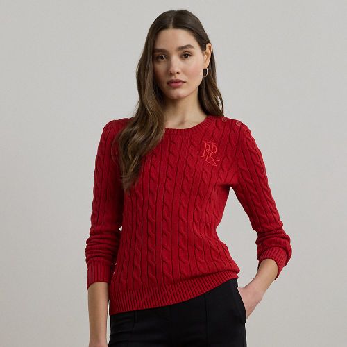 Pull torsadé à boutons en coton - Lauren - Modalova