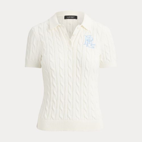 Pull polo torsadé en coton - Lauren - Modalova