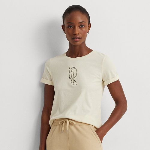 T-shirt à logo perlé en jersey de coton - Lauren - Modalova
