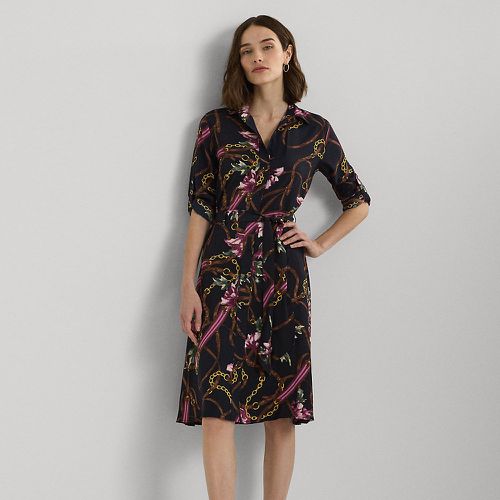 Robe-chemise en crêpe imprimée - Lauren - Modalova