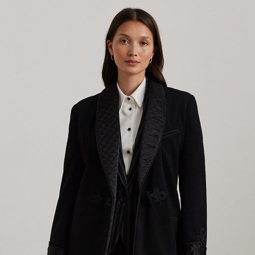 Manteau laine mélangée satin matelassé - Lauren - Modalova