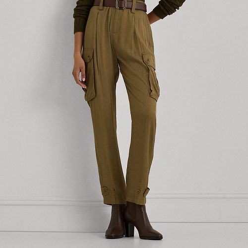 Pantalon cargo 7/8 en sergé - Lauren - Modalova