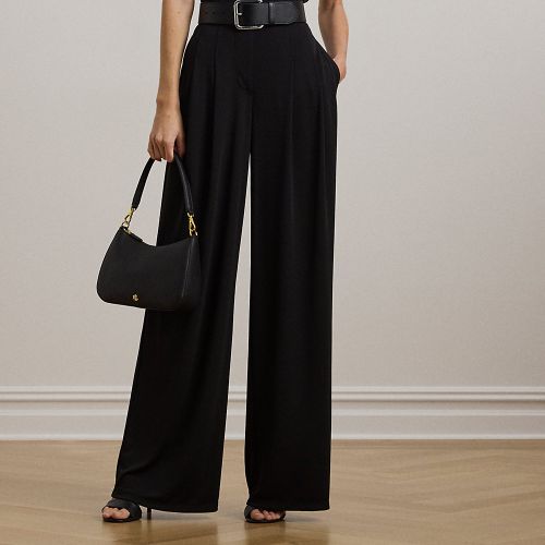 Pantalon large à pinces jersey stretch - Lauren - Modalova