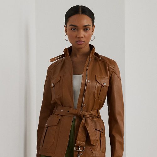 Veste à col cheminée en agneau - Lauren - Modalova