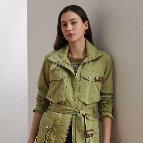 Veste de treillis ceinturée sergé coton - Lauren - Modalova