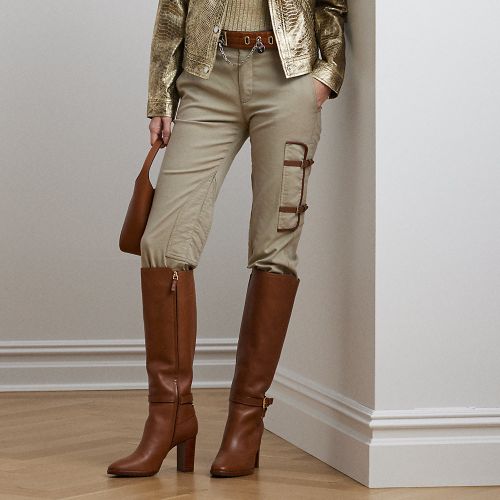 Pantalon jodhpur sergé de coton mélangé - Lauren - Modalova