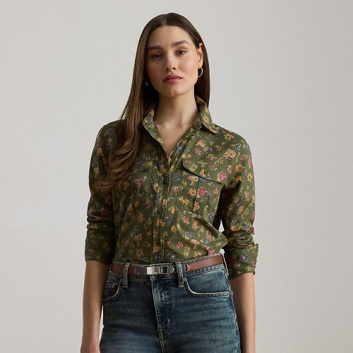 Chemise classique fleurie voile de coton - Lauren - Modalova