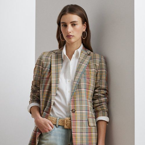 Blazer en coton madras - Lauren - Modalova