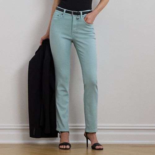 Jean droit 7/8 taille haute enduit - Lauren - Modalova