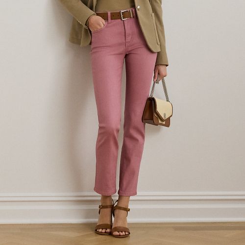 Jean droit 7/8 taille haute enduit - Lauren - Modalova