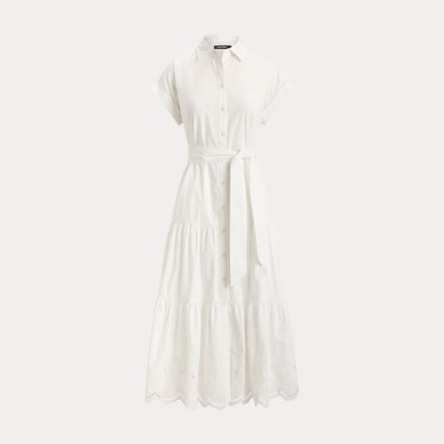 Robe-chemise gitane brodée en popeline - Lauren - Modalova