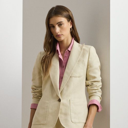 Blazer en sergé de lin mélangé - Lauren - Modalova