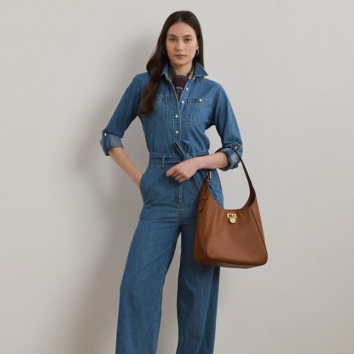 Combinaison à jambe large en denim - Lauren - Modalova