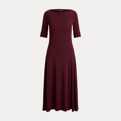 Robe mi-longue en coton stretch côtelé - Lauren - Modalova