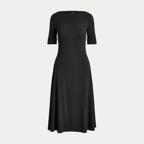 Robe mi-longue en coton stretch côtelé - Lauren - Modalova