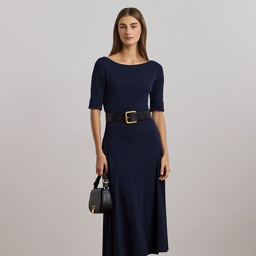 Robe mi-longue en coton stretch côtelé - Lauren - Modalova
