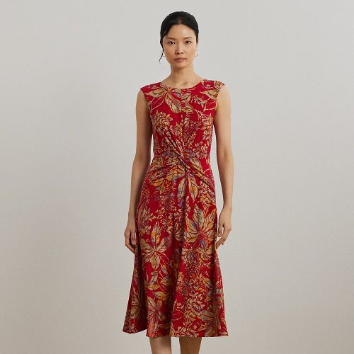 Robe torsadée stretch en jersey fleuri - Lauren - Modalova