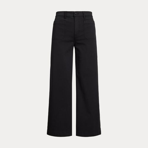 Pantalon 7/8 à jambe large chino stretch - Lauren - Modalova