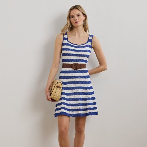 Robe-pull rayée en maille pointelle - Lauren - Modalova