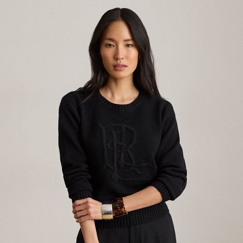 Pull à logo brodé en coton peigné - Lauren - Modalova