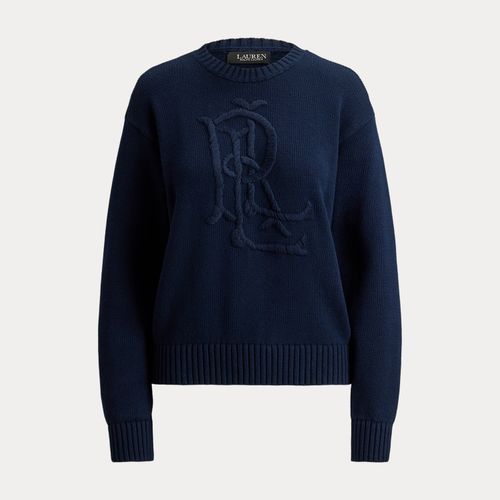 Pull à logo brodé en coton peigné - Lauren - Modalova