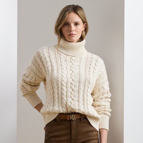 Pull col roulé en maille torsadée - Lauren - Modalova