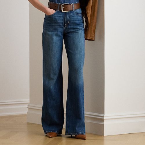 Jean taille haute à jambe large - Lauren - Modalova