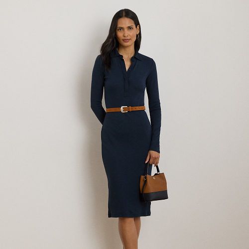 Robe polo côtelée en coton mélangé - Lauren - Modalova