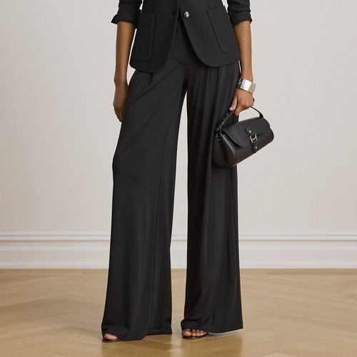 Pantalon large à pinces jersey stretch - Lauren - Modalova
