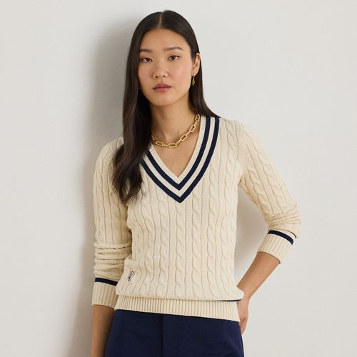Pull de cricket torsadé en coton - Lauren - Modalova