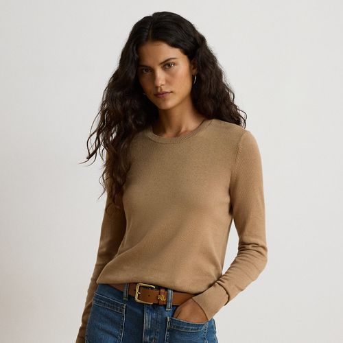 Pull à logo brodé en coton et modal - Lauren - Modalova