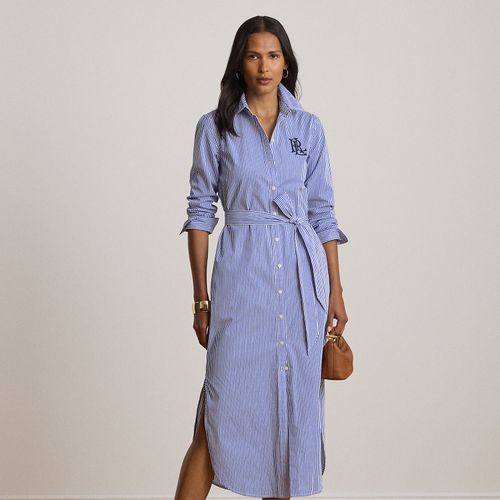 Robe-chemise en popeline de coton rayée - Lauren - Modalova