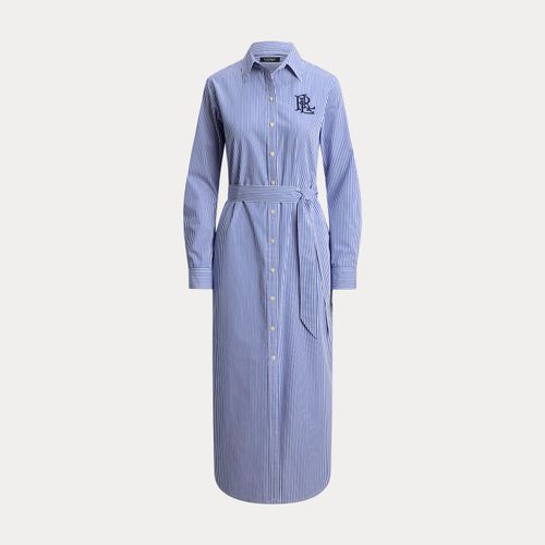 Robe-chemise en popeline de coton rayée - Lauren - Modalova