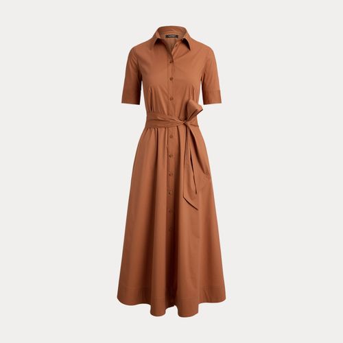 Robe-chemise ceinturée en coton stretch - Lauren - Modalova