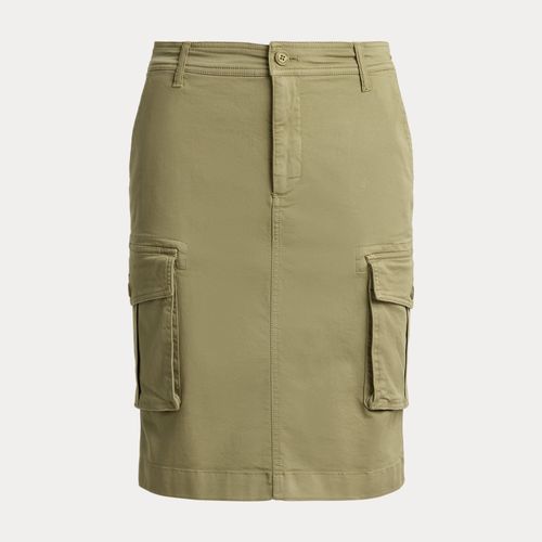 Jupe crayon cargo en chino stretch - Lauren - Modalova